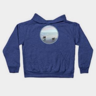 Keeshonds at the Seashore Kids Hoodie